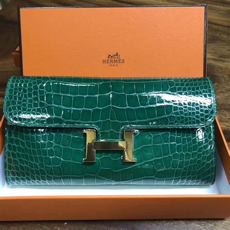 hermes croc constance wallet|Hermes constance retail price.